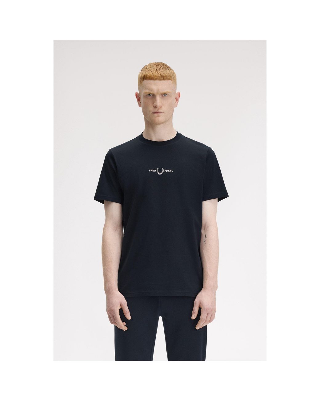 Fred Perry Blue Short Sleeve Twin Tipped Polo Shirt for men