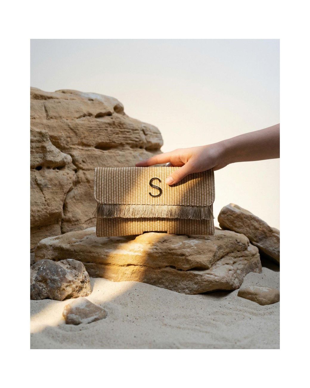 Sorena Natural Clutch Bag