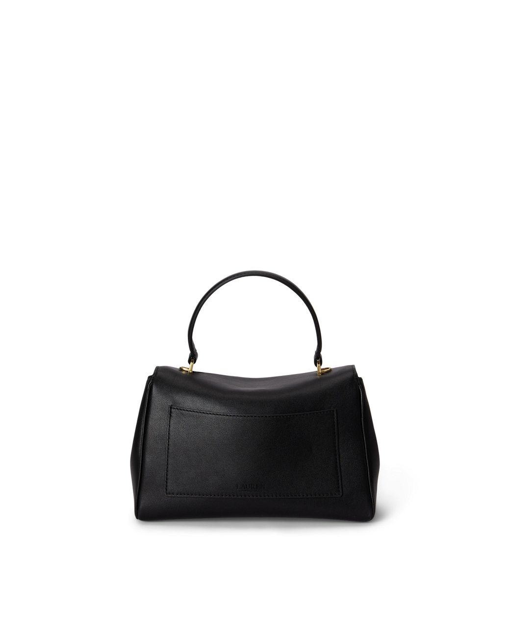 Ralph Lauren Black Farrah Small Leather Satchel