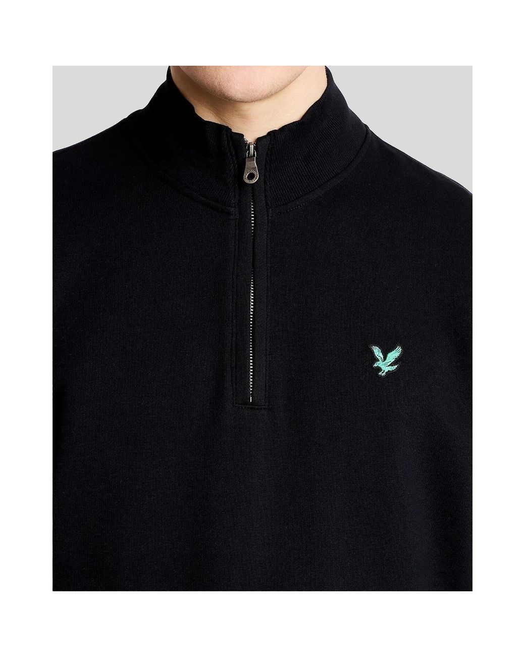 Lyle & Scott Black Lyle & Scott Golf Eagle Quarter Zip Midlayer for men