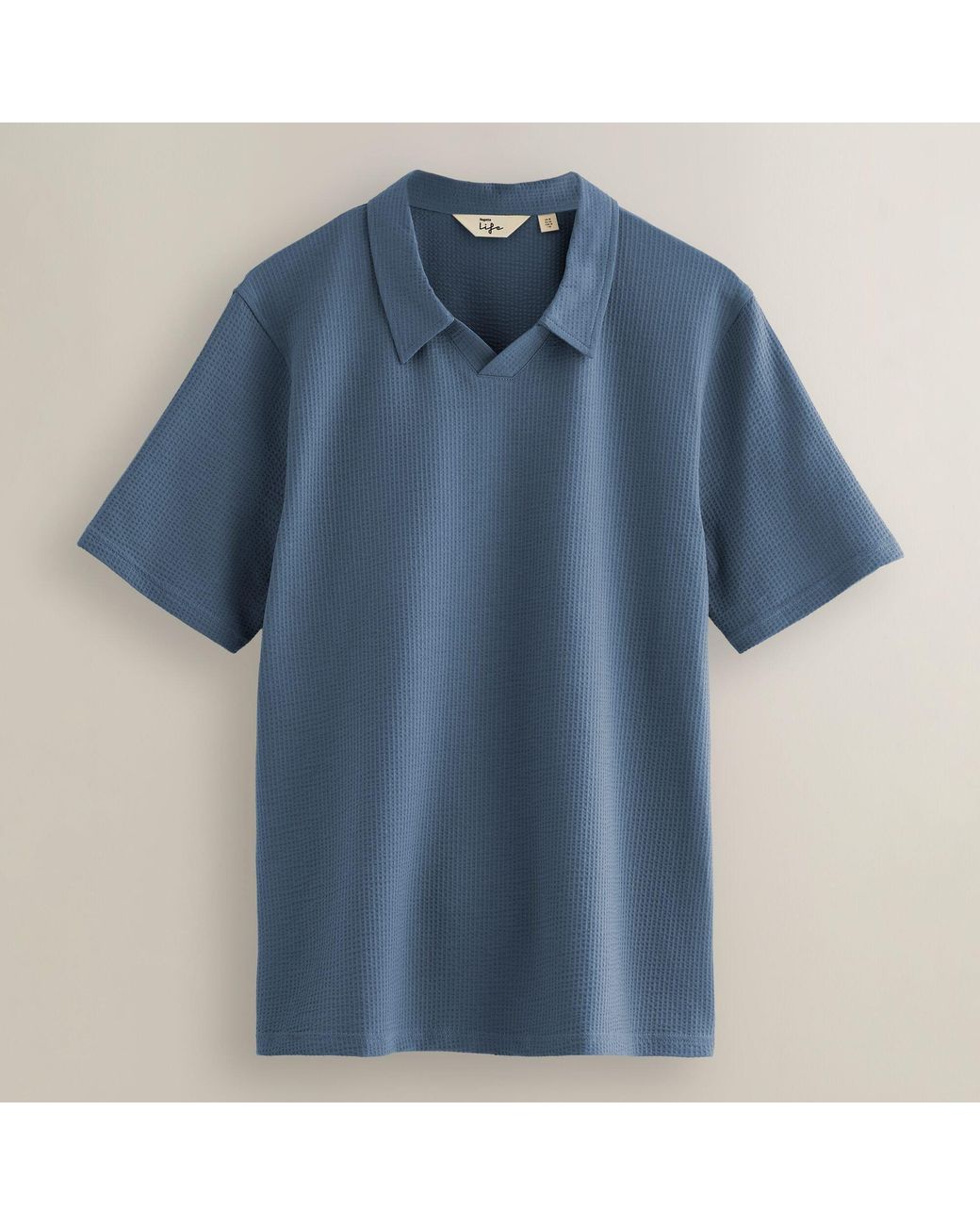 Regatta Blue Delray Cotton V-Neck Short-Sleeve Polo for men