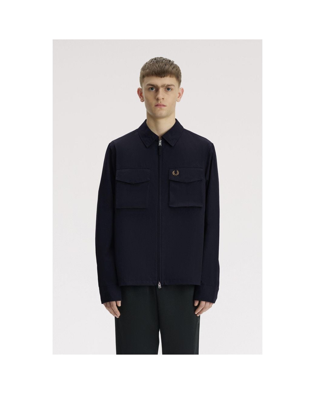 Fred Perry Blue Overshirt for men
