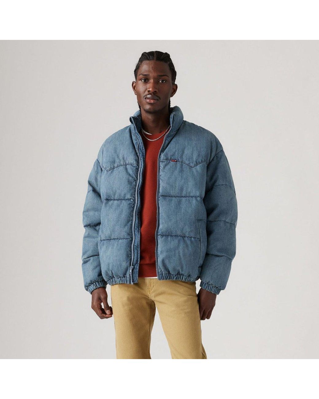 Levi's Blue Levi's Super Puffer Jacket Slightly S for men