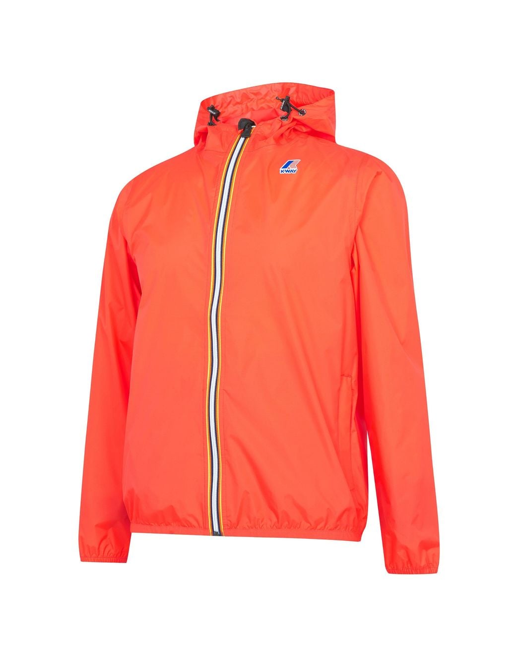 K-Way Red Le Vrai 3.0 Water Resistant Long Sleeve Rain Anorak for men