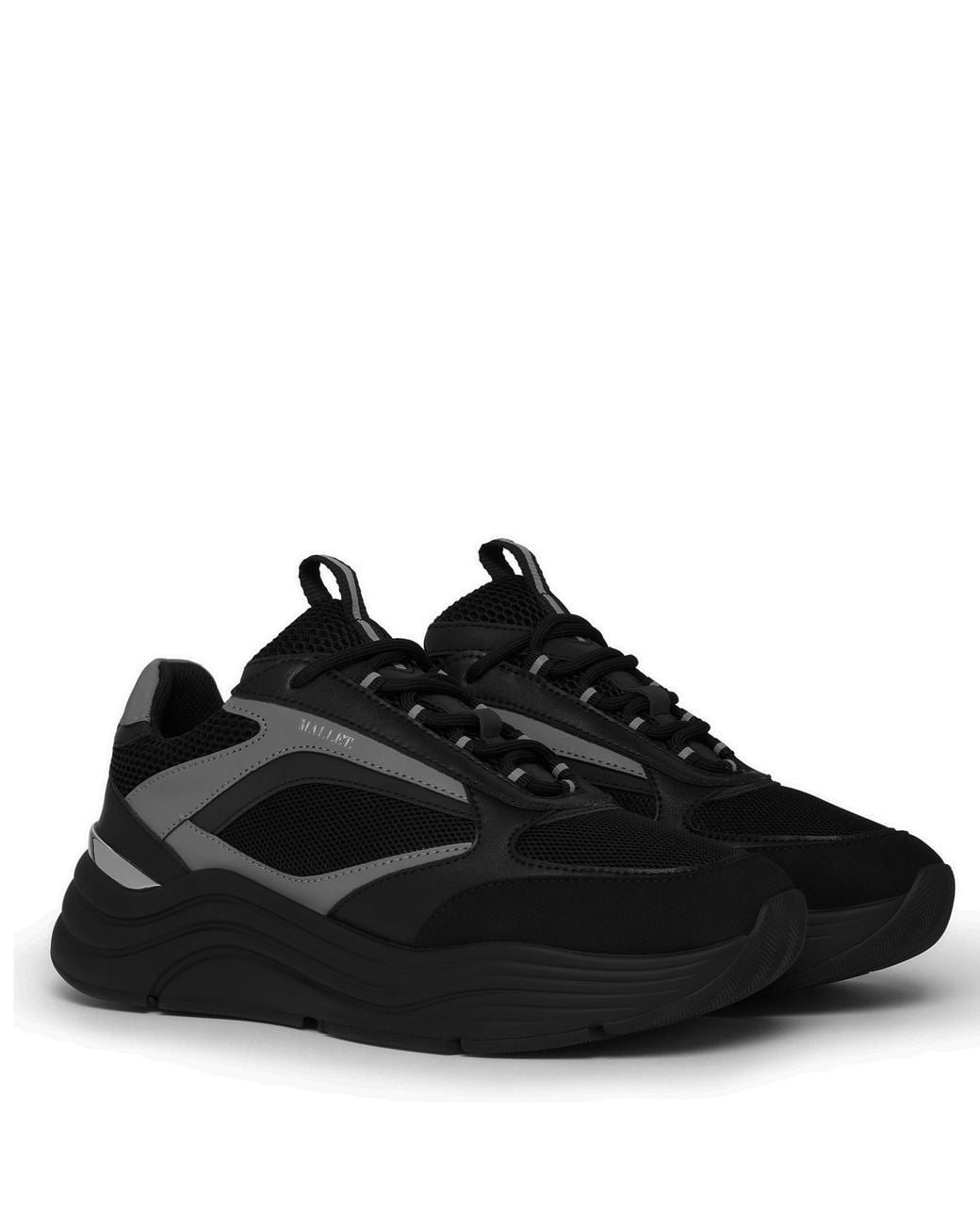 Mallet Black Chunky Trainers for men