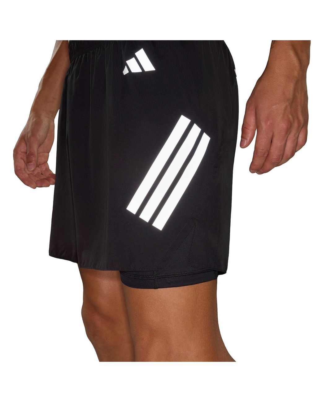 Adidas Black 365 2-In-1 Aeroready Running Shorts for men