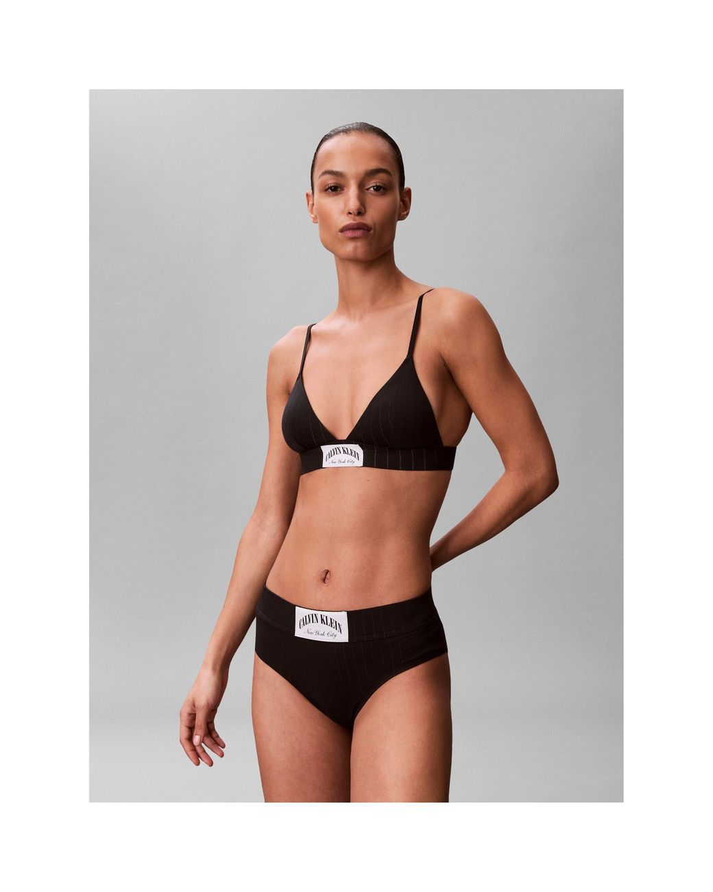 Calvin Klein Black Non Wired Triangle Bralette