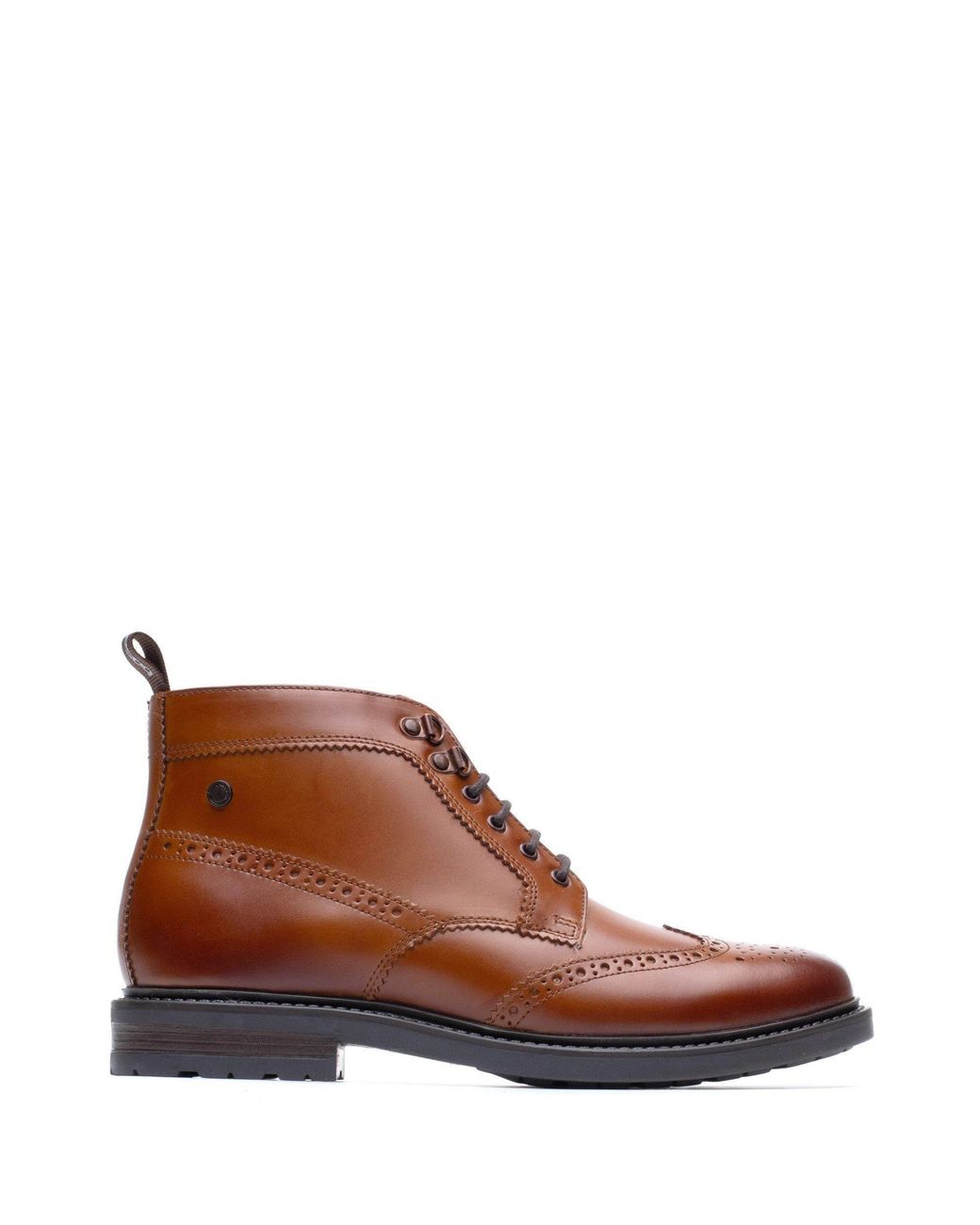 Base London Brown Porter Toe Cap Boot for men