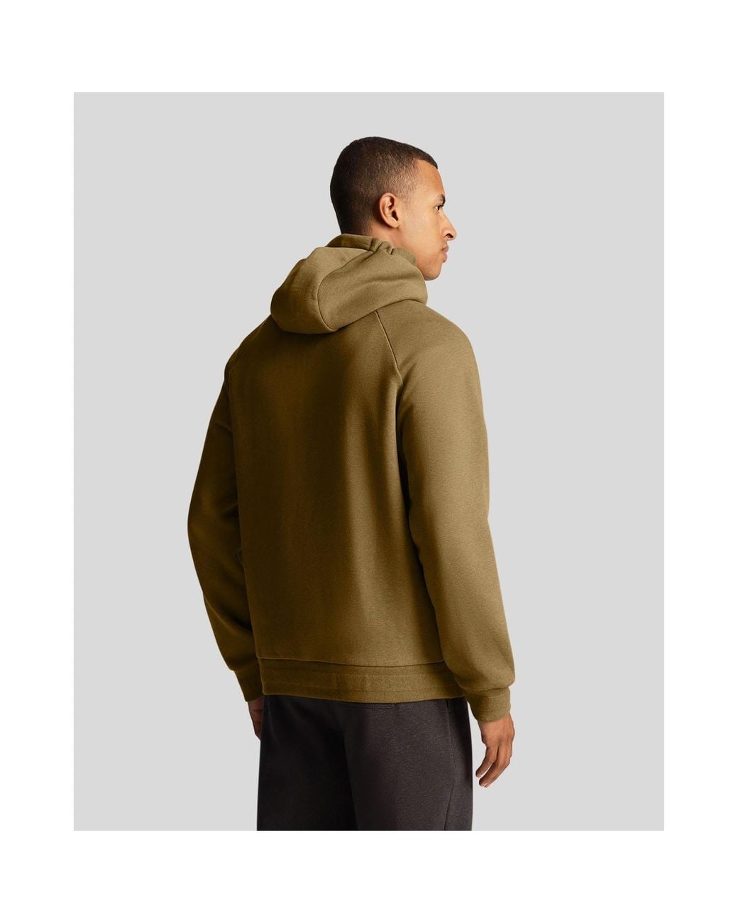 Lyle & Scott Brown Raglan Racked Cotton Hoodie for men