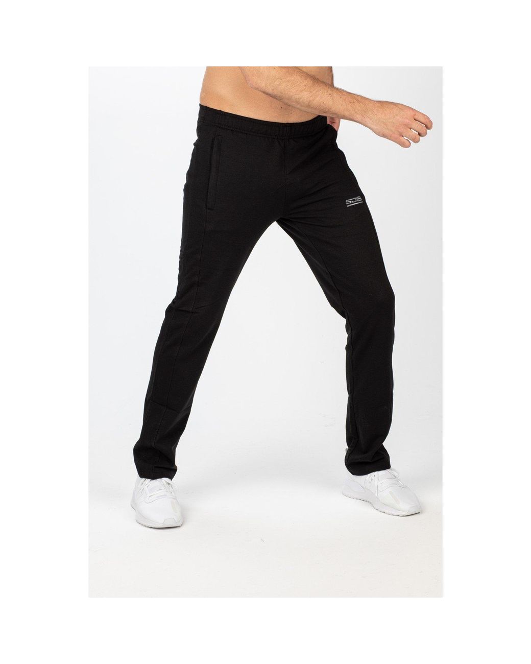 Sjeng Sports Black Auckland Performance Tracksuit Bottoms for men