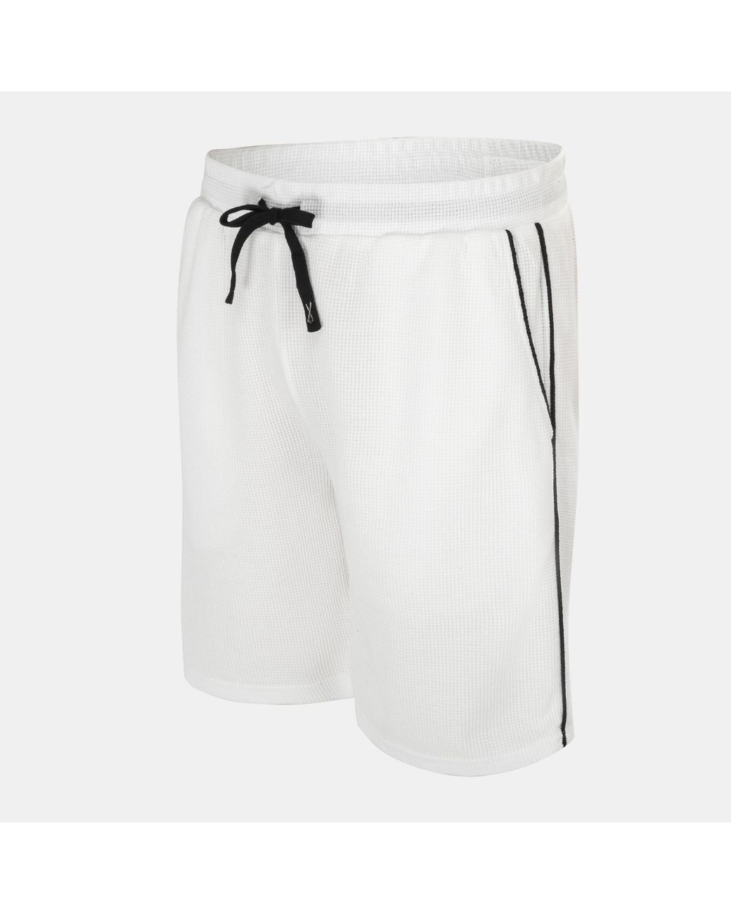 Fabric White Waffle Shorts for men