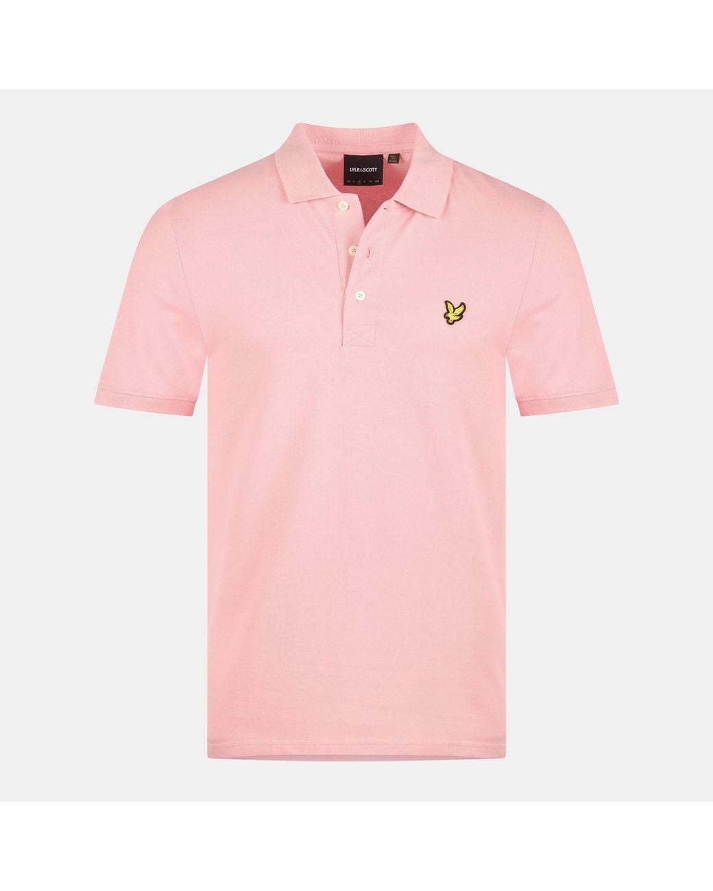Lyle & Scott Pink Basic Short Sleeve Polo Shirt for men