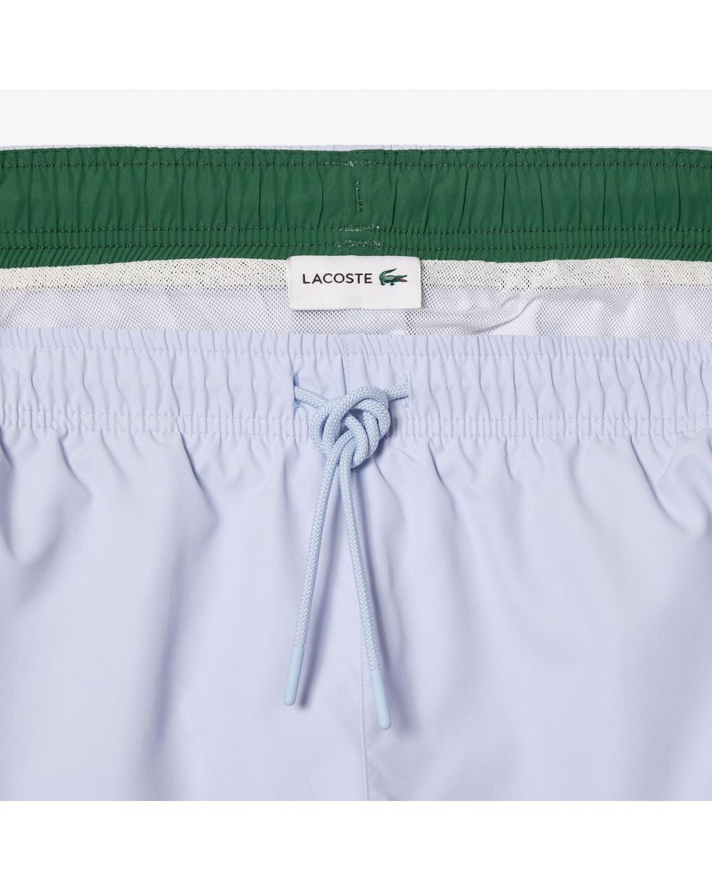 Lacoste White Taff Swim Shorts for men