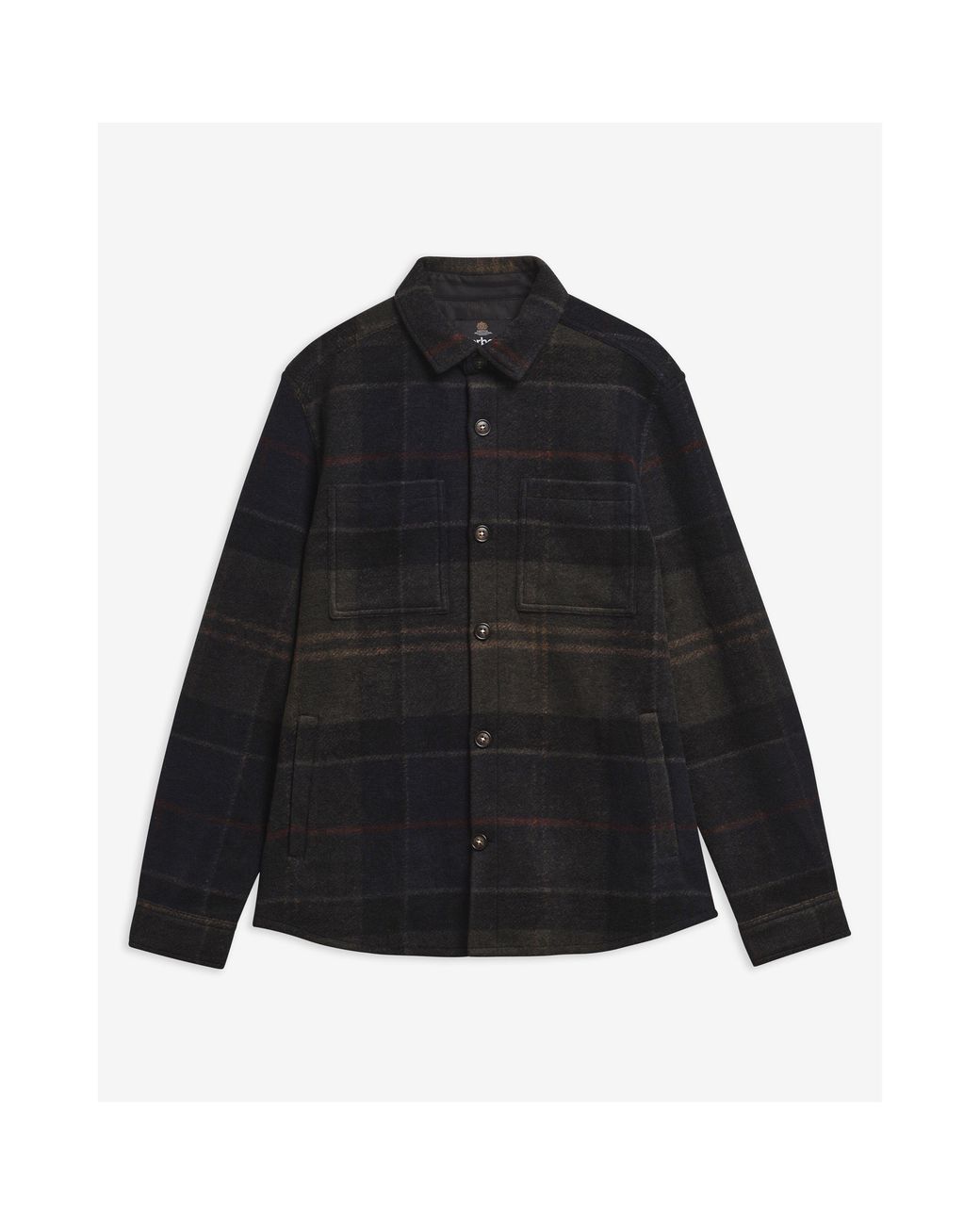 Barbour Black Woodlane Wool Overshirt for men