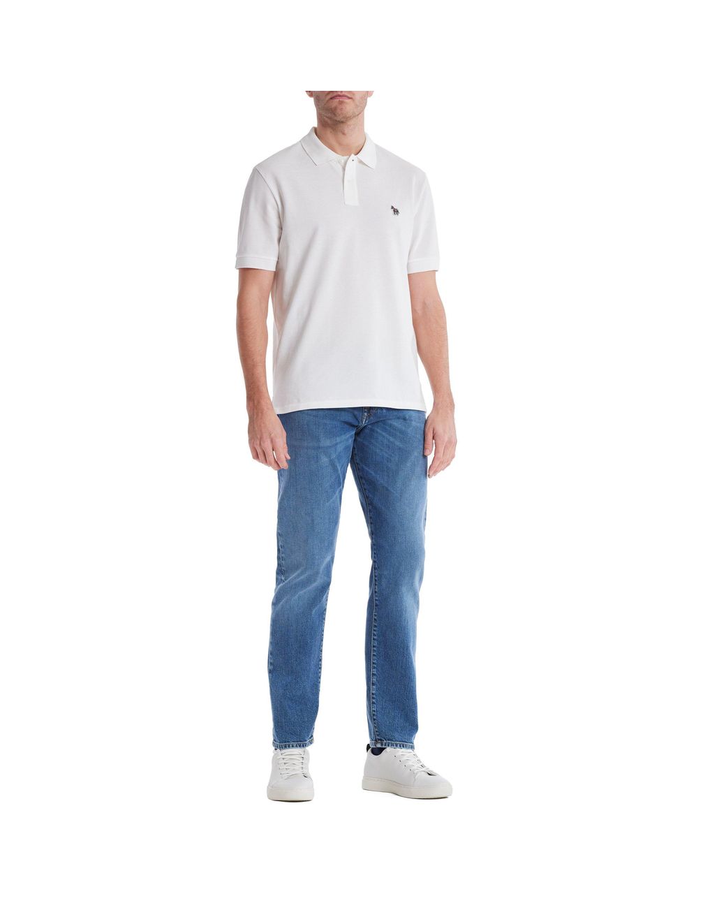 Paul Smith White Regular Fit Zebra Polo Shirt for men