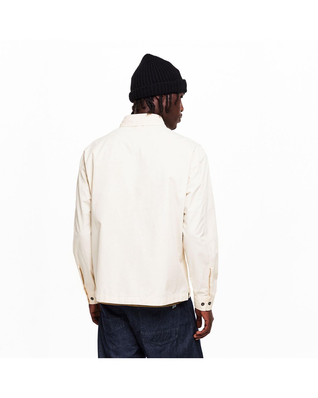 C P Company White Gabard Overshirt for men