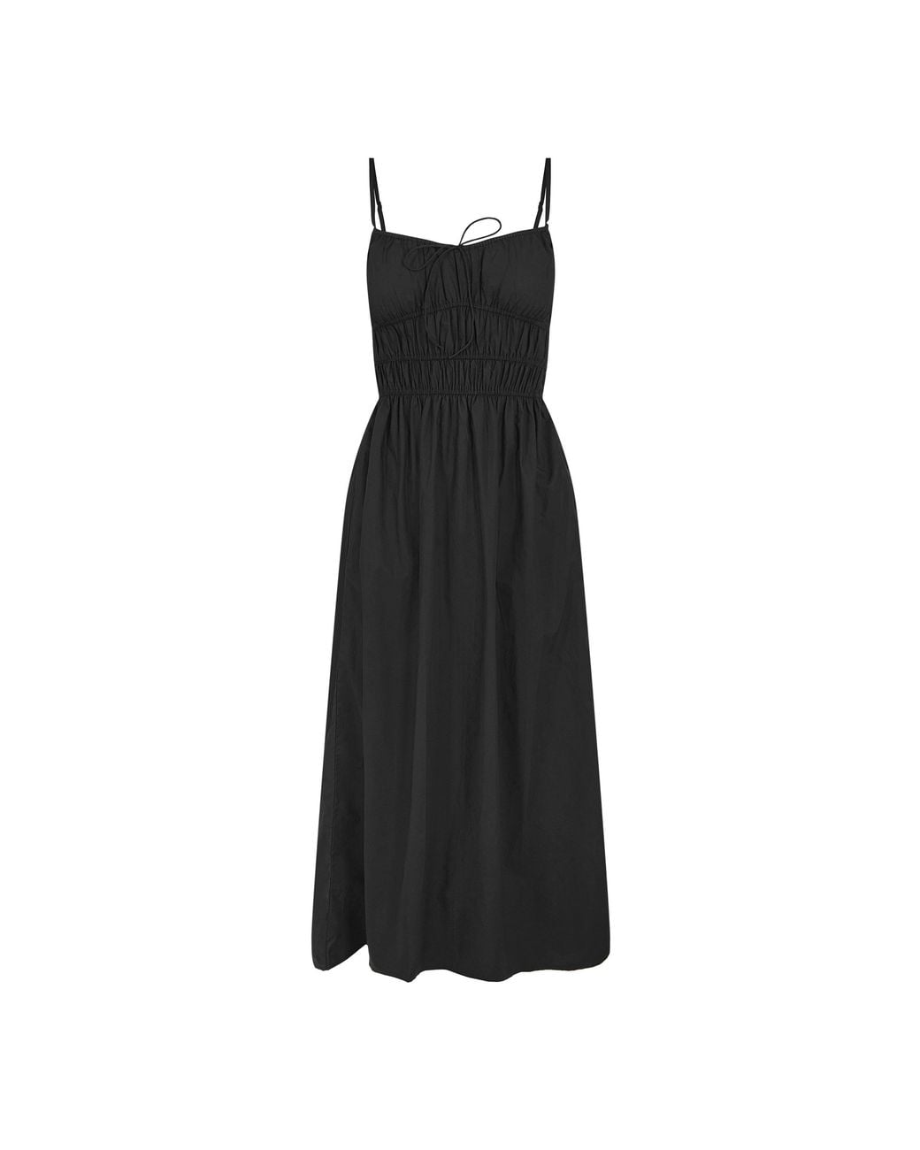 Faithfull The Brand Black Marianne Md Dr A Line Dress