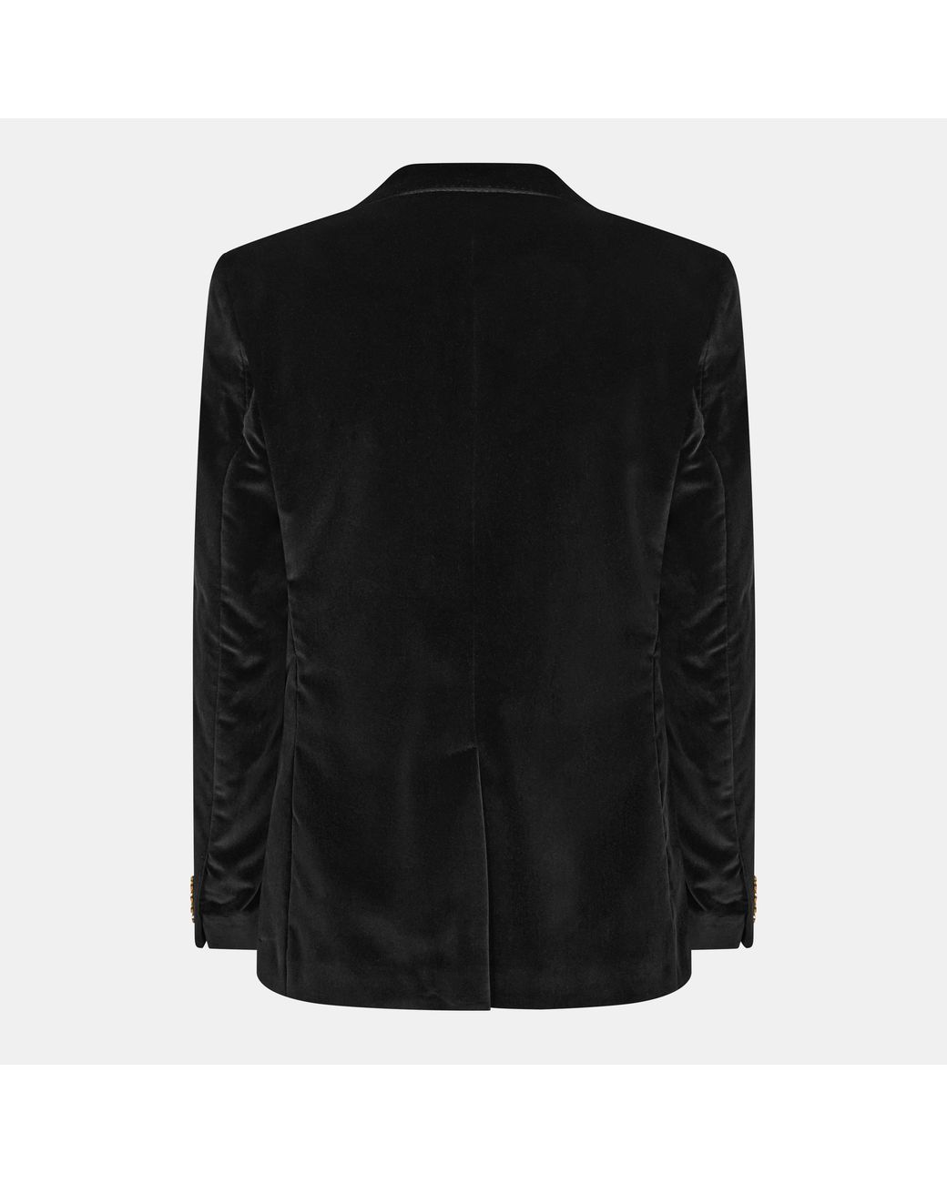 Dolce & Gabbana Black Velvet Tailored Blazer for men