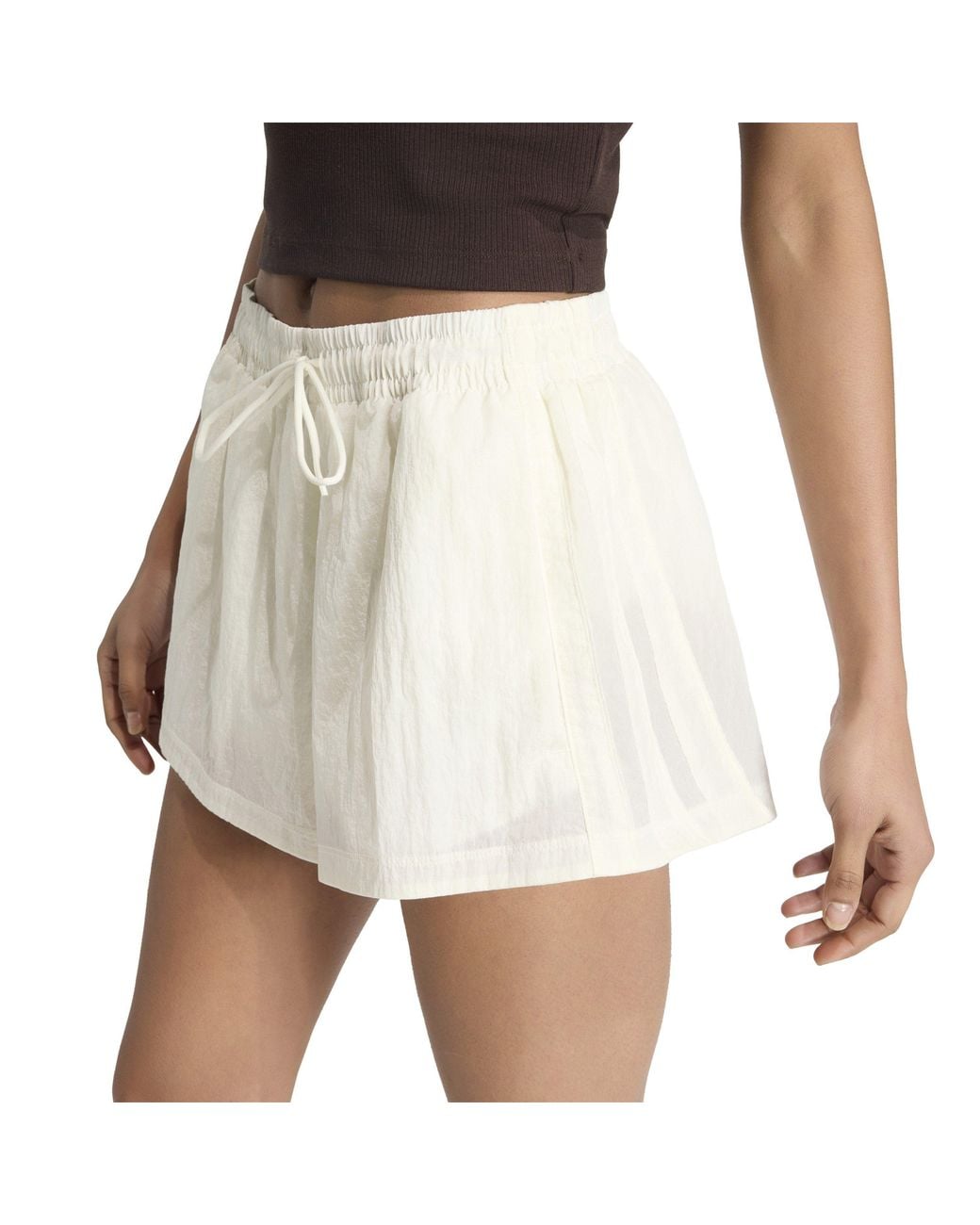 Adidas Originals White Woven Tracksuit Shorts