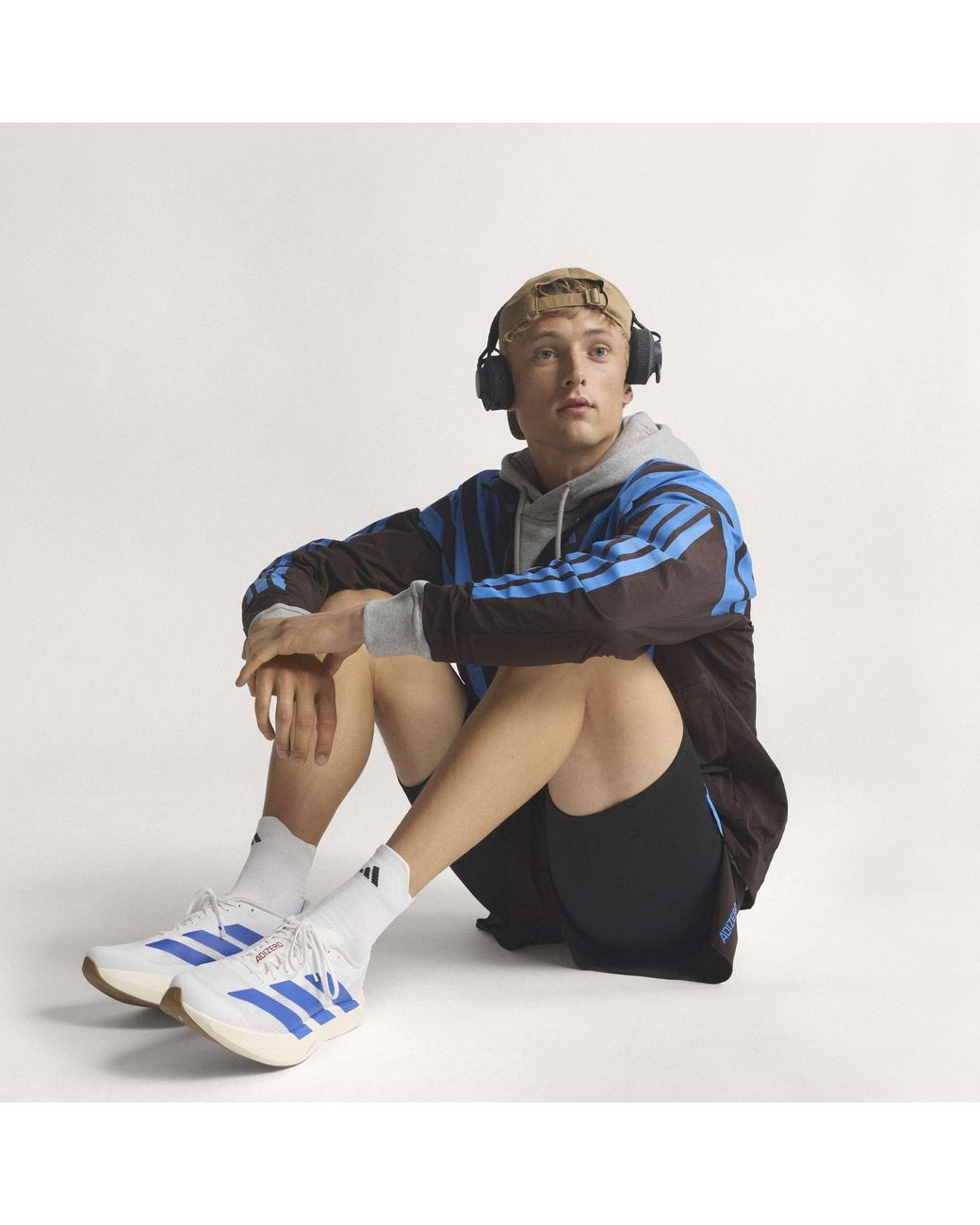 Adidas Blue Adizero Evo Sl Shoes for men