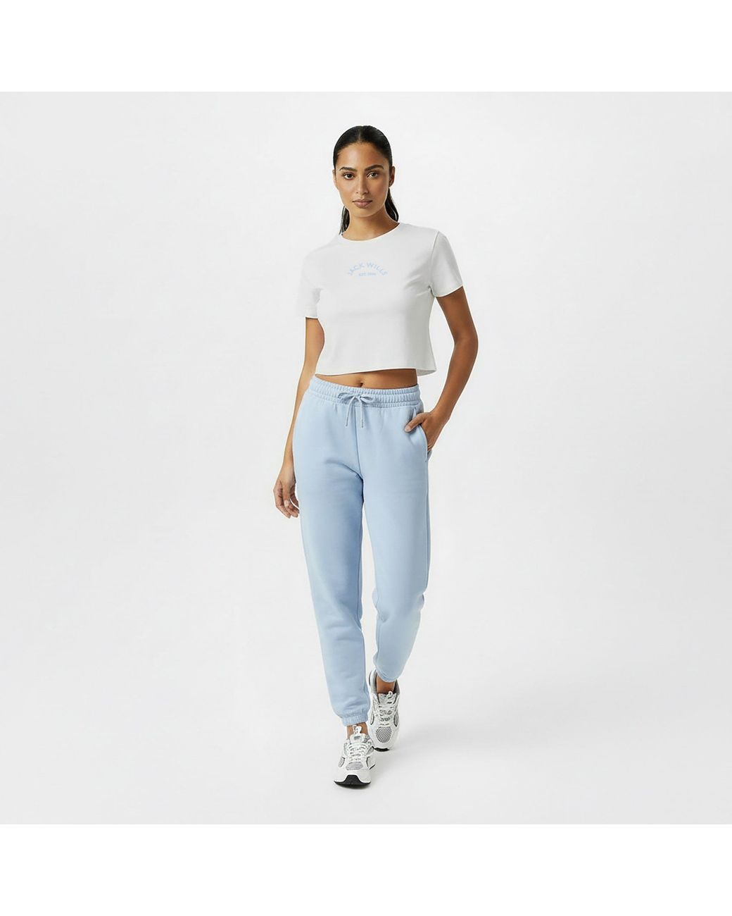 Jack Wills White Cropped Baby Tee Ladies