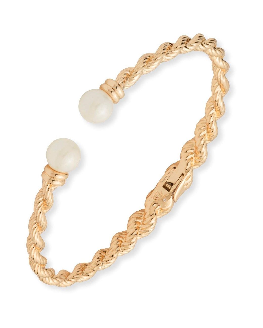 Ralph Lauren Metallic Lauren Ralph Lauren & Pearl Rope Cuff Bangle