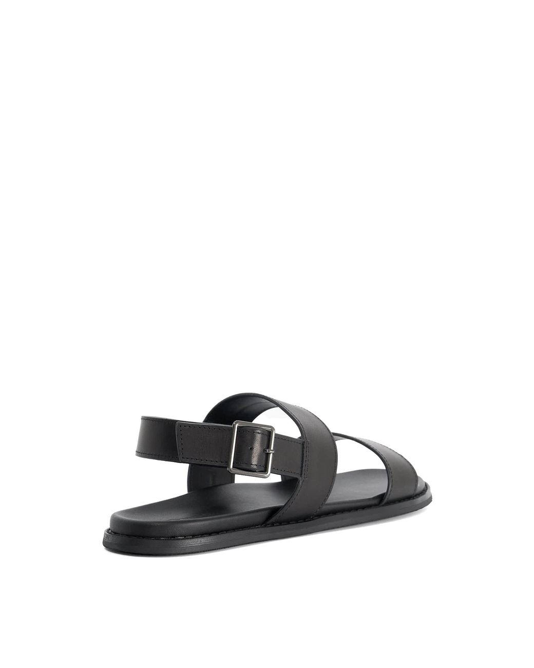 Dune Black Flat Sandals for men