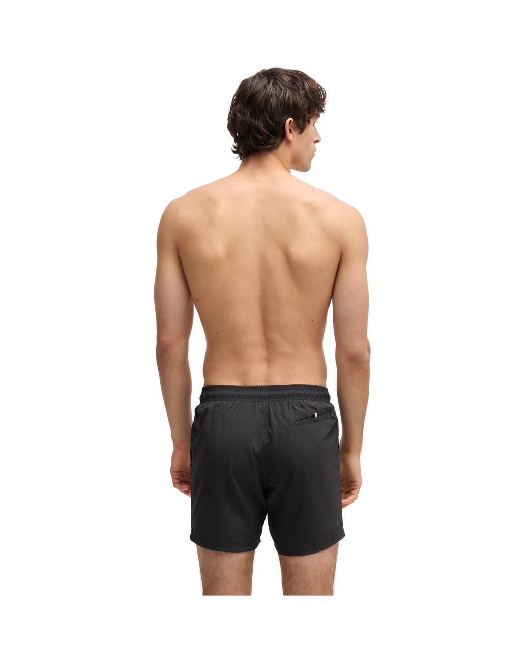 Boss Blue Octopus Swim Shorts With Bold Branding for men