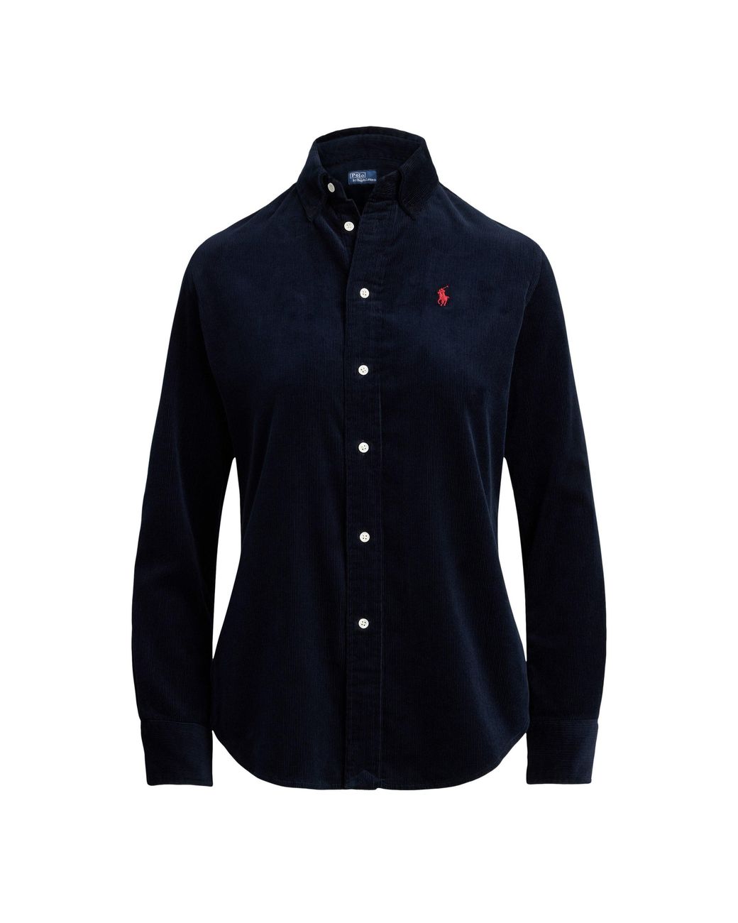 Polo Ralph Lauren Blue Cord Long-Sleeve Plain Shirt