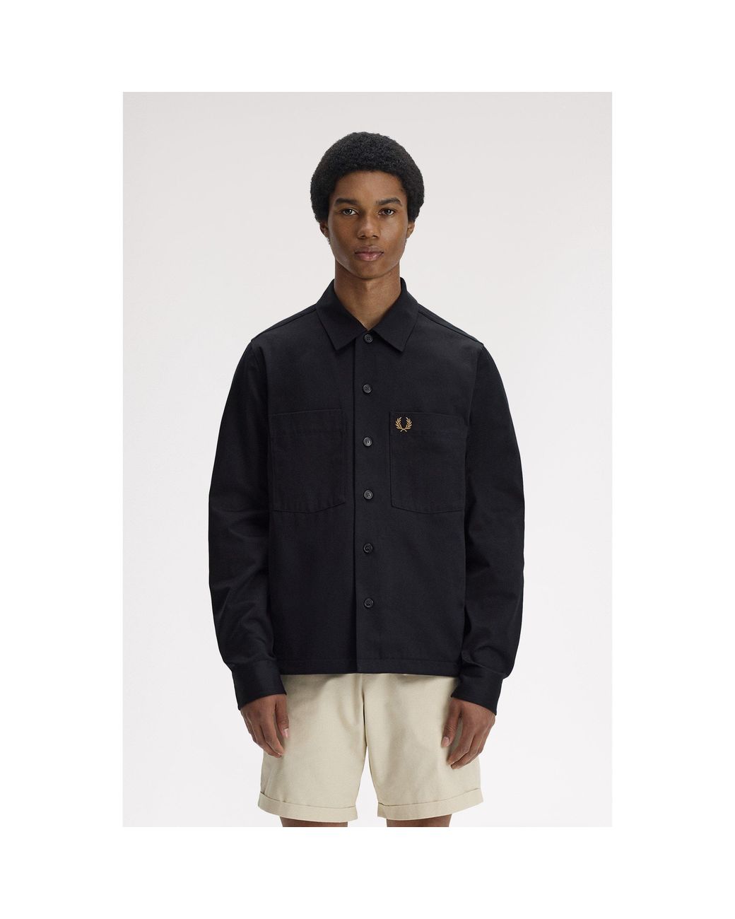 Fred Perry Blue Overshirt for men