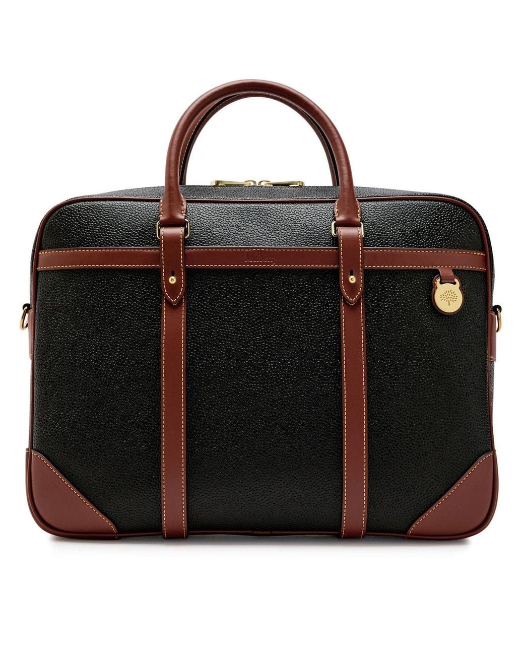 Mulberry Black Heritage Briefcase for men