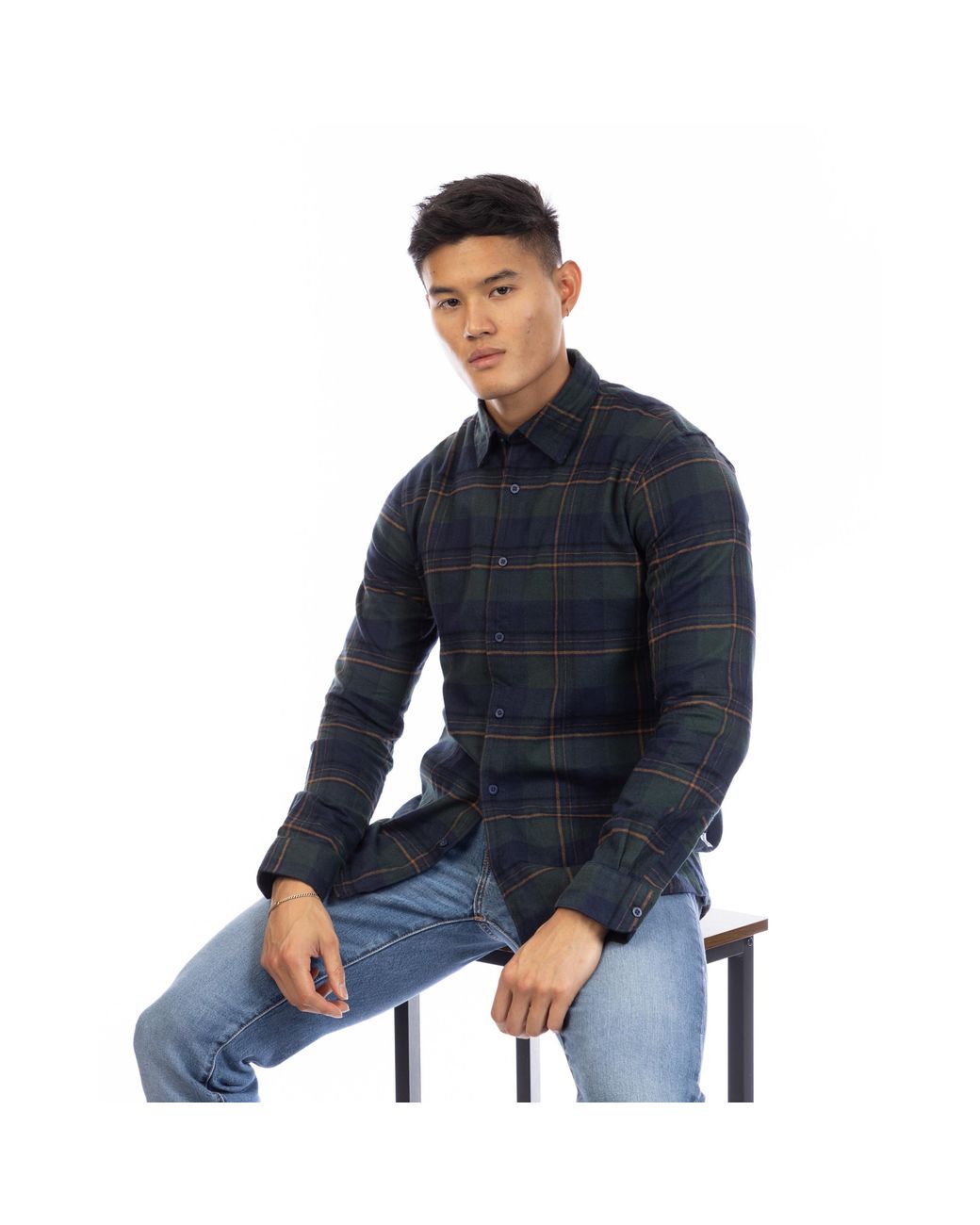 Peter Werth Blue Long Sleeve Plain Shirt for men
