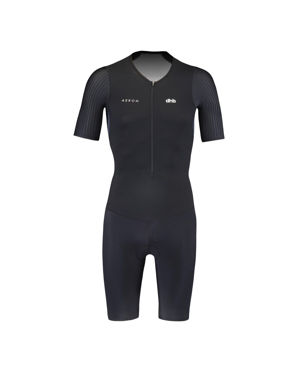Dhb Black Aeron Short Sleeve Triathlon Suit for men