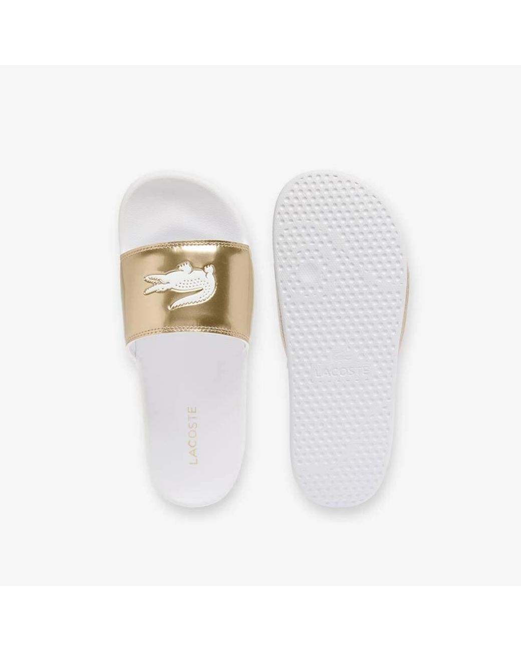 Lacoste Metallic Serve Sliders