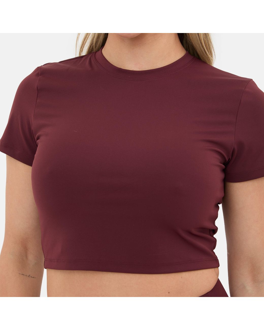 I Saw It First Purple Short Sleeve Crop Top
