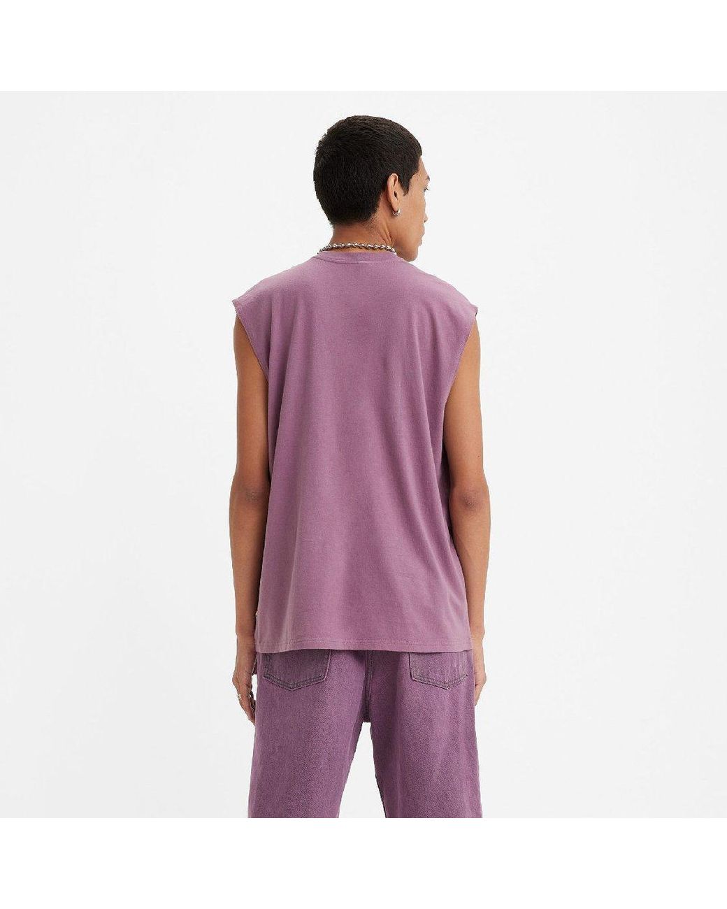 Levi's Purple Levi's Pride Graphic Crew Neck Muscle Tank for men
