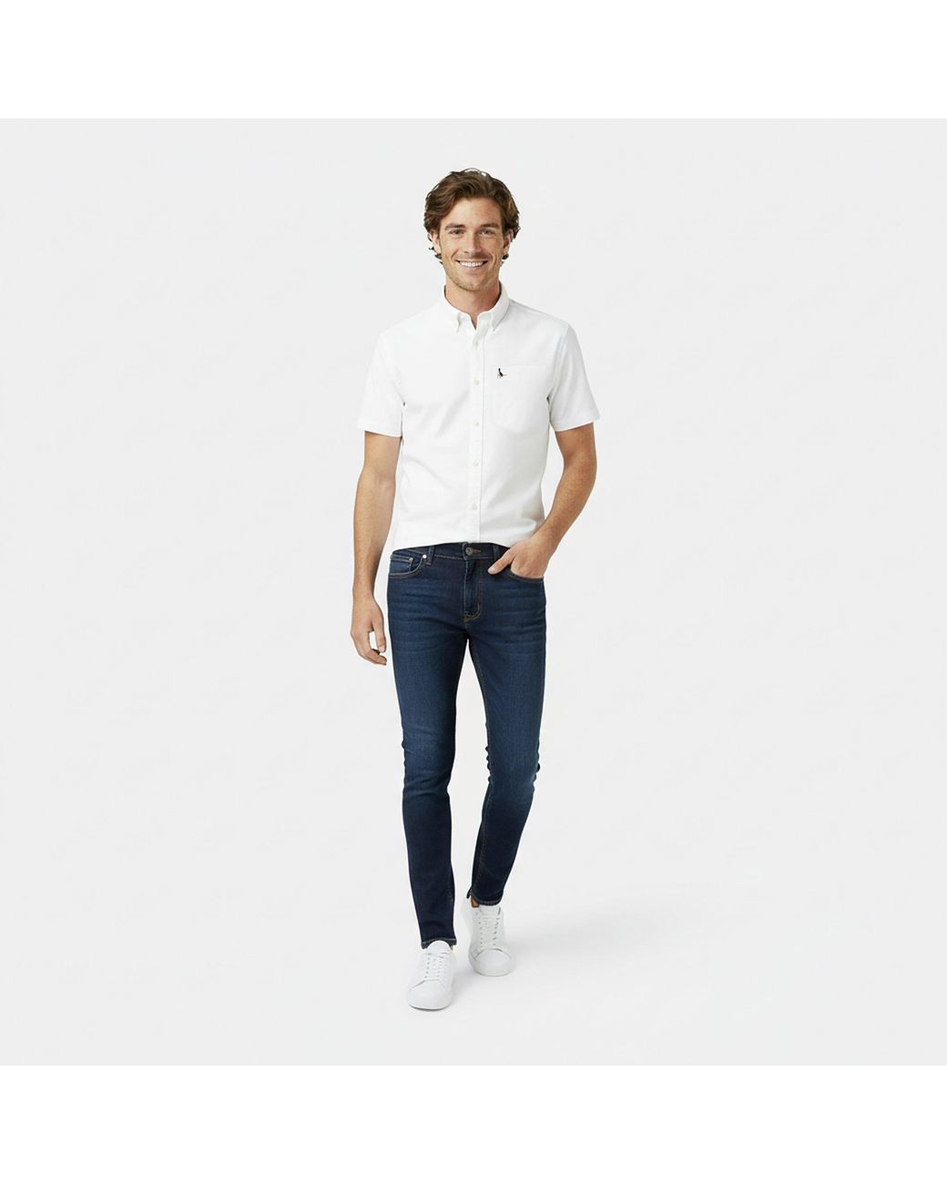 Jack Wills White Short Sleeve Oxford Shirt for men