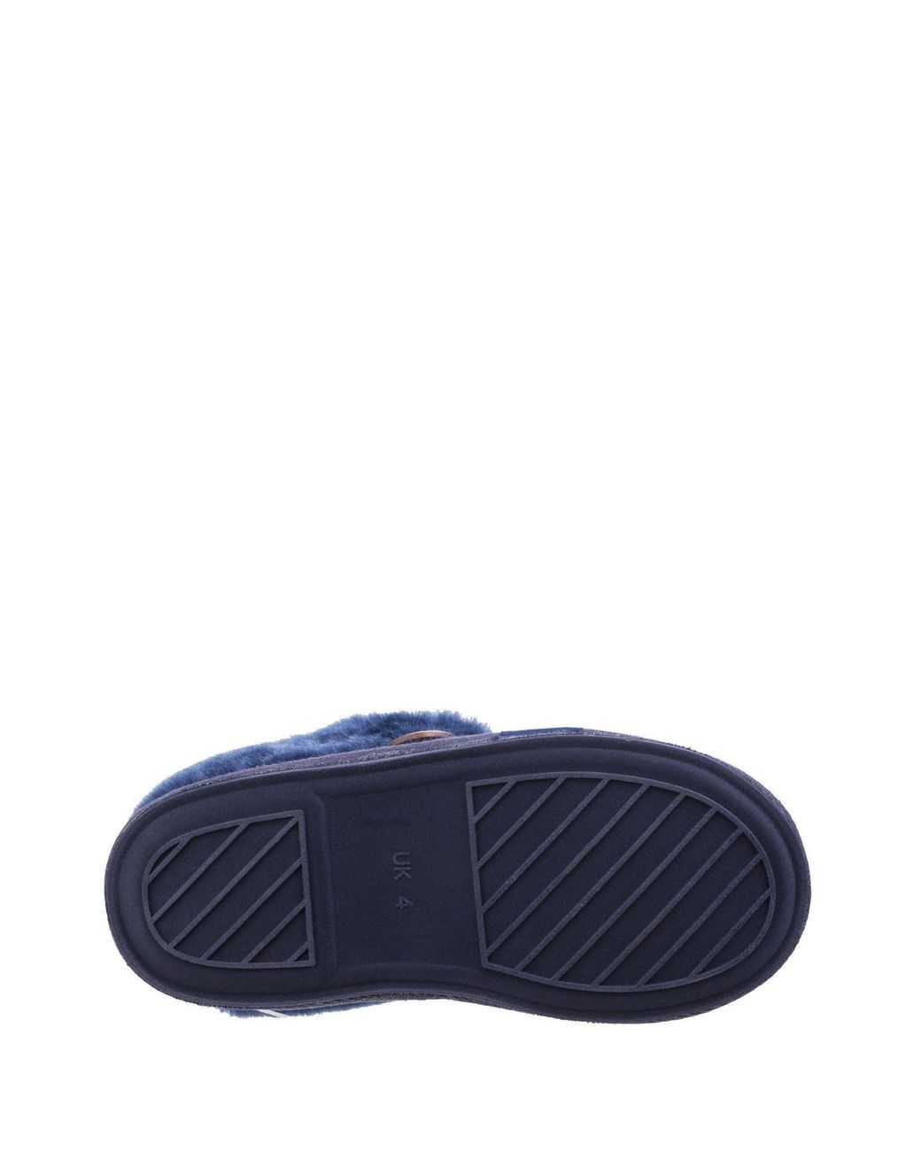 Cotswold Blue Wotton Sheepskin Suede Slippers