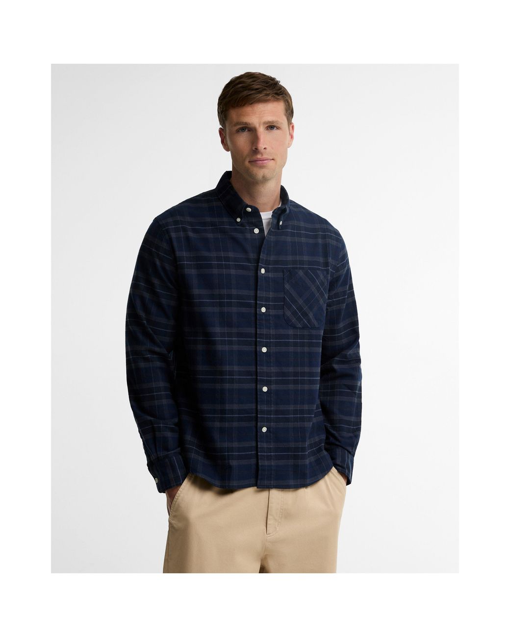 Barbour Blue Dunoon Tartan Cotton Long-Sleeve Shirt for men