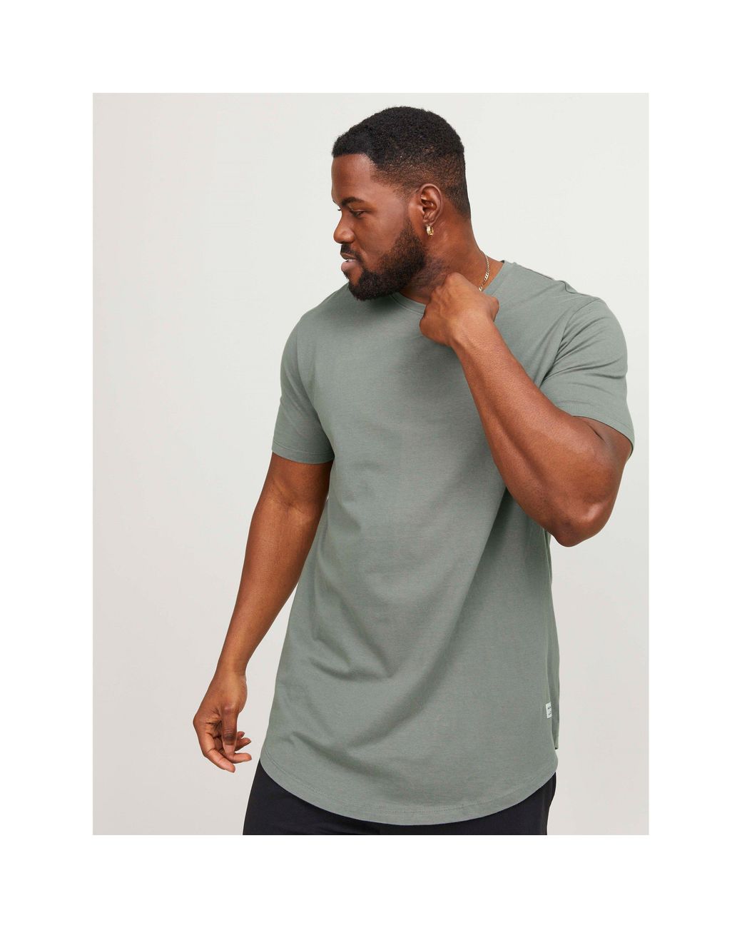 Jack & Jones Gray Jack+ Noa T-Shirt Plus Size for men