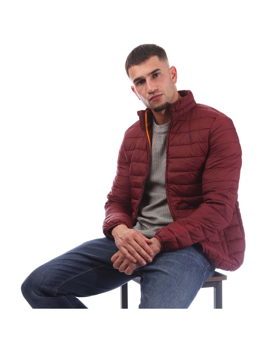 Aquascutum Red Long Sleeve Medium Puffer Jacket for men