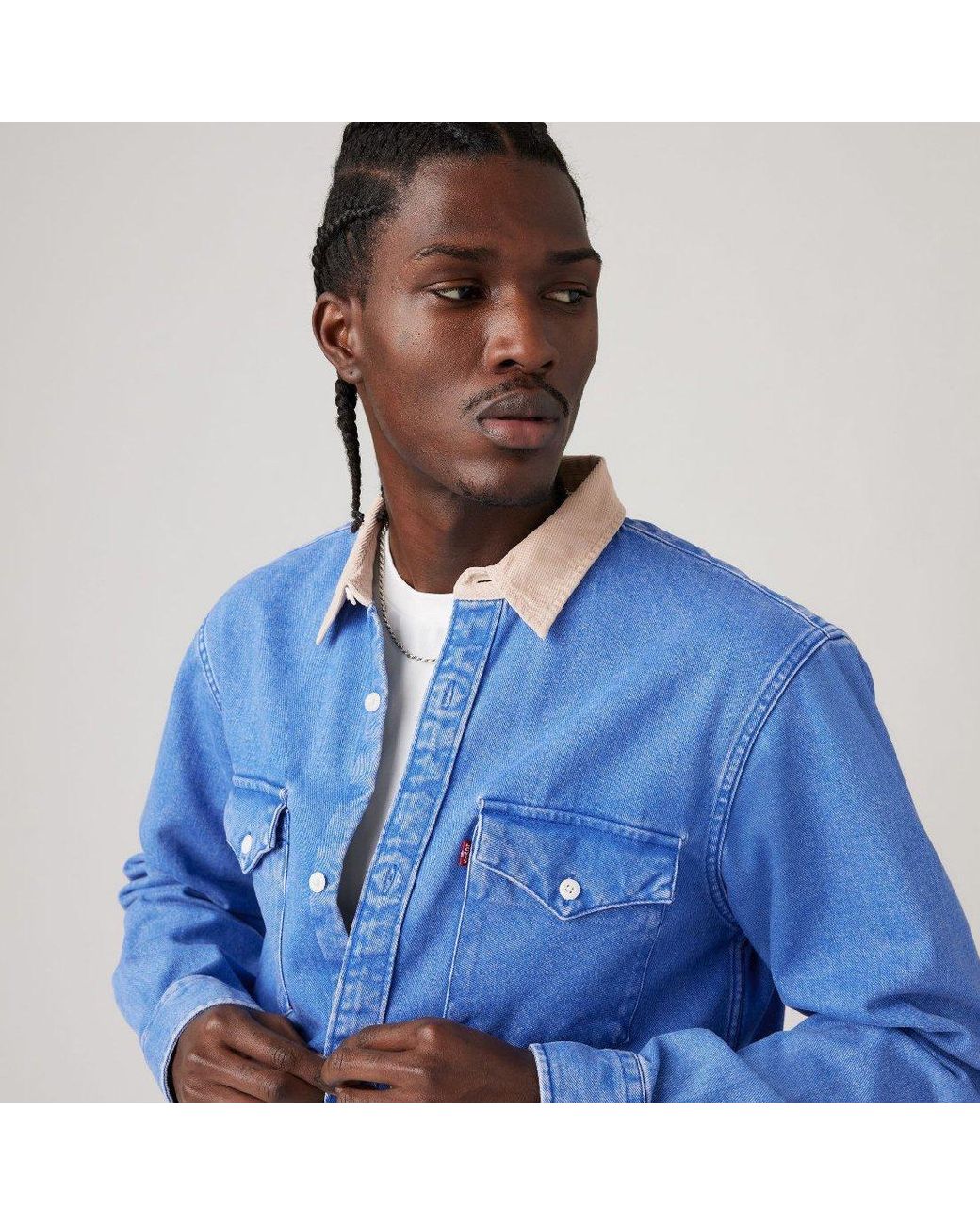 Levi's Blue Levi's Rlx Wstrn Shirt for men