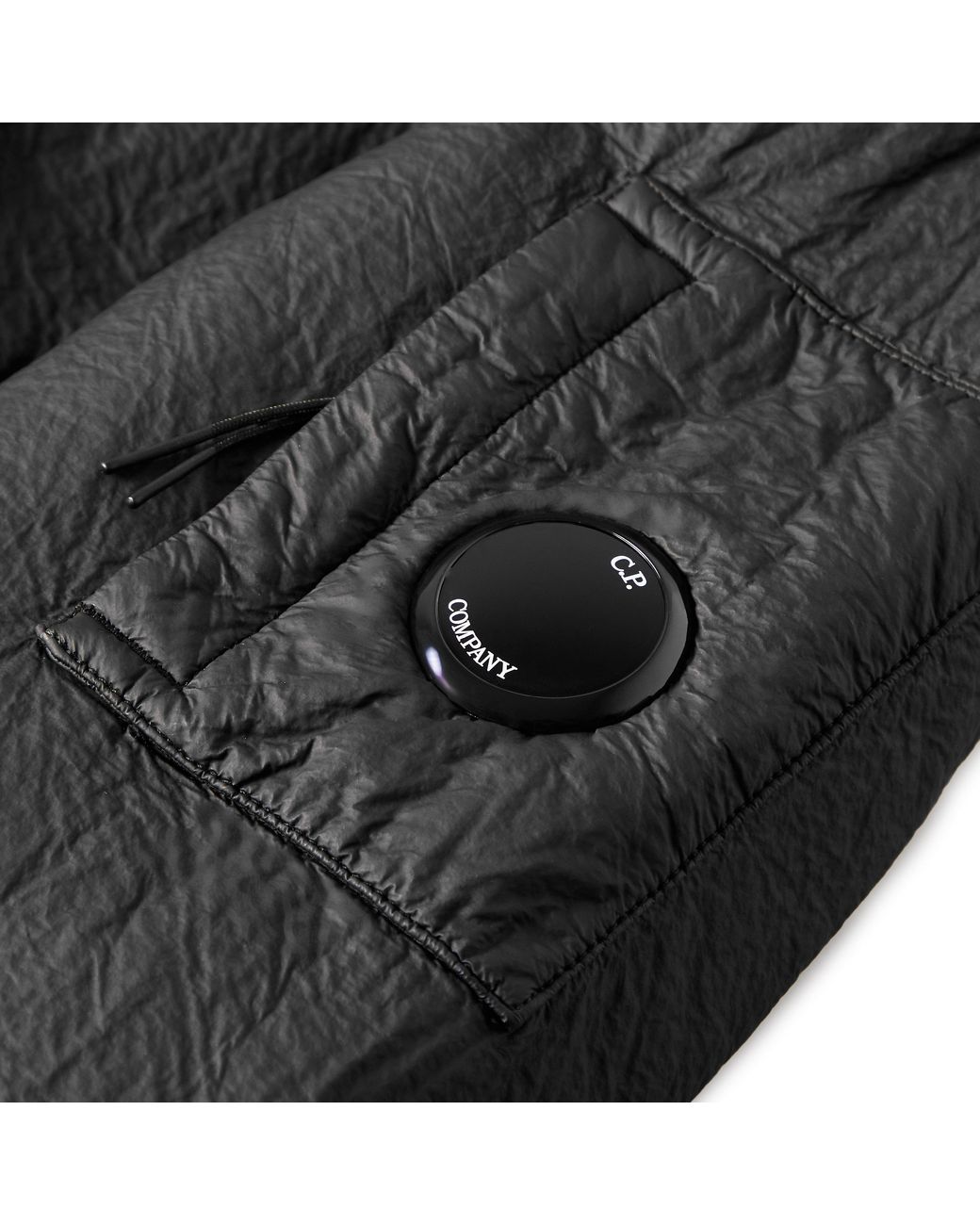 C P Company Black Feltro Bi Film Jacket for men