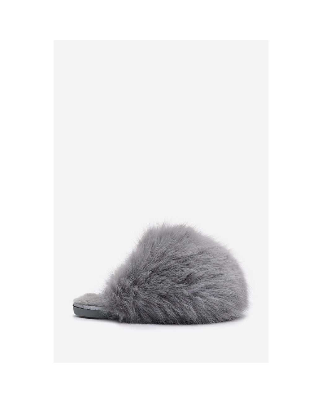 Where's That From Gray Where's Ultimate Fluffy Faux Fur Mule Slippers