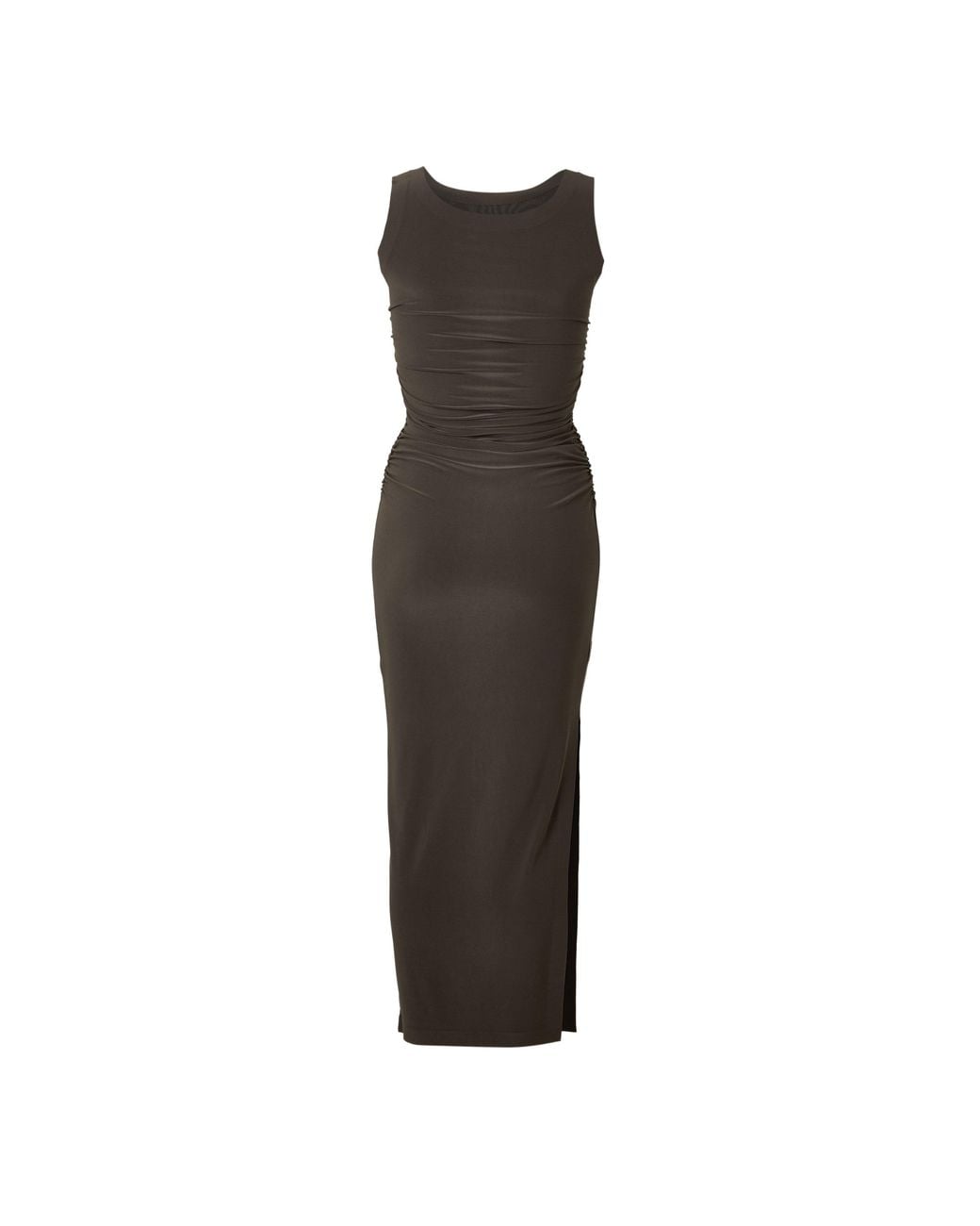 Norma Kamali Brown Nk Sleevels Gown Ld64