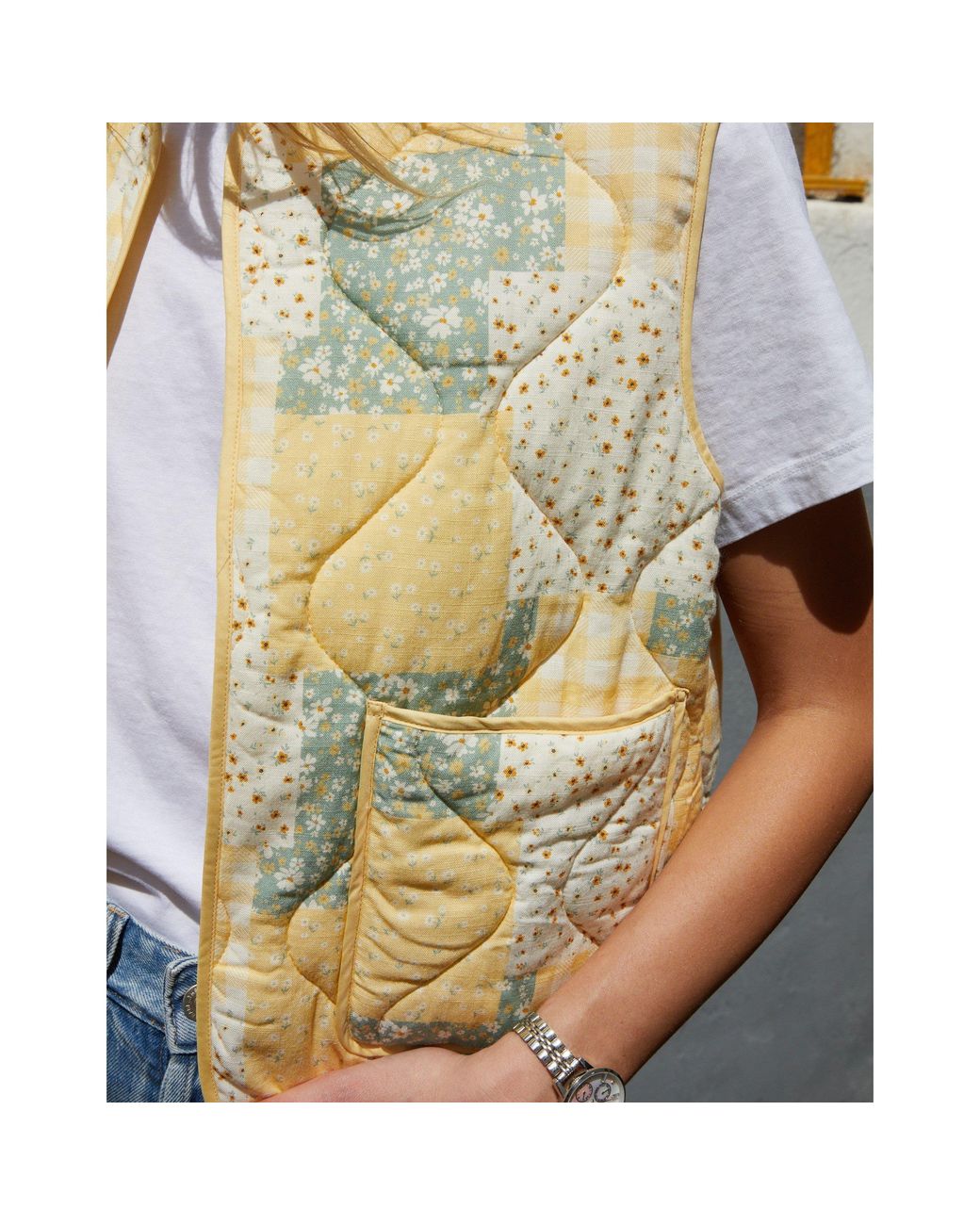 Threadbare Yellow Cabos Lightweight Gilet