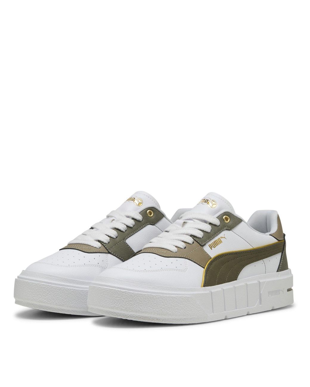 PUMA White Cali Luxe Court Trainers