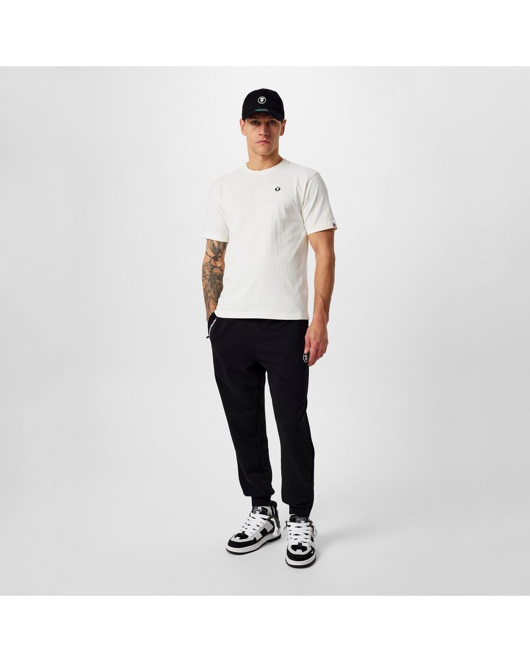 Aape White Logo Patch T-shirt for men