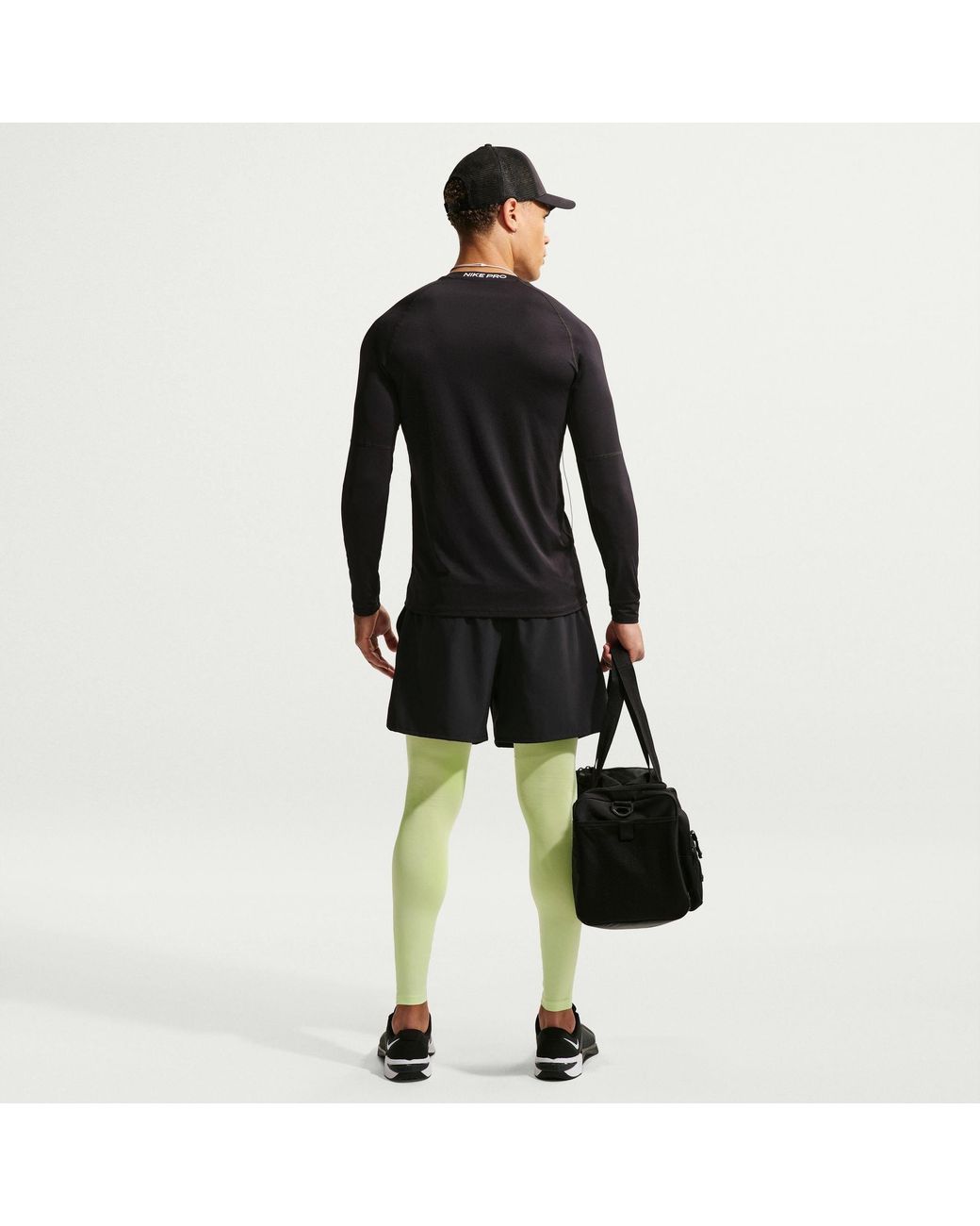 Nike Green Dri-Fit Compression-Fit Performance Tights for men