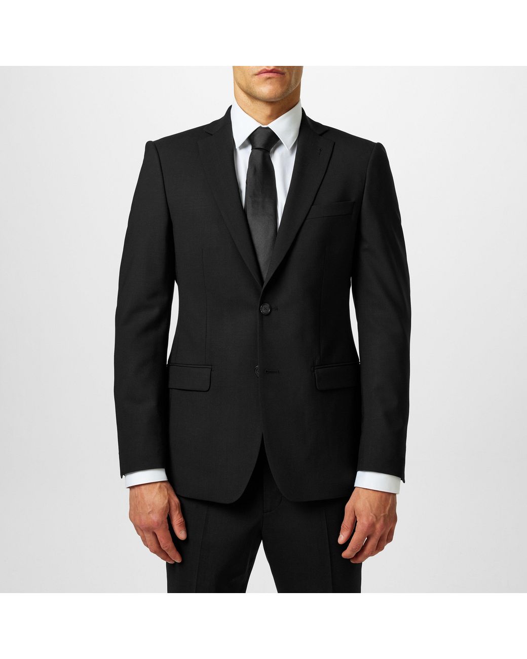 Without Prejudice Black Kilburn Slim Fit Suit Jacket for men